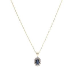 Luigi Merano Kette Safir und Diamanten, Gold 585 Ketten Blau Damen
