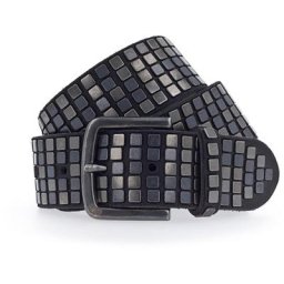 b.belt Quinn Nietengürtel Leder Gürtel Schwarz Damen
