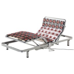 Lattenrost Birkenholz Metall Birkenholz Kunstoff 90 x 200 cm elektrisch verstellbar 4 Verstellpunkte 26 Leisten für Einzelbett