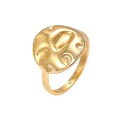 Elli Elli Ring Plättchen Coin Rund Struktur Geo 925 Silber Ringe Damen