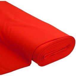 Sweatstoff Basic mit gerauter Innenseite, rot