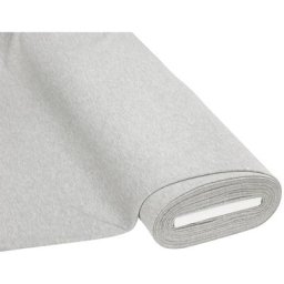 Sweatstoff Basic mit gerauter Innenseite, hellgrau-melange