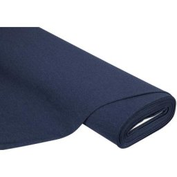 Sweatstoff Basic mit weich gerauter Innenseite, nachtblau-melange