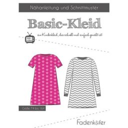 Fadenkäfer Schnitt Basic-Kleid für Kinder