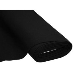 Sweatstoff Basic mit gerauter Innenseite, schwarz