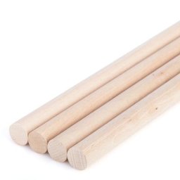 Rundstäbe aus Buchenholz, 50 cm, 4 Stück