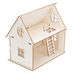 Holzbausatz Puppenhaus, 26 x 16 x 25 cm
