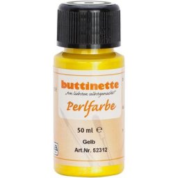 buttinette Perlfarbe gelb, 50 ml
