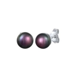 Nenalina Nenalina Ohrringe Süßwasserzuchtperle Grau Basic 925 Silber Damen