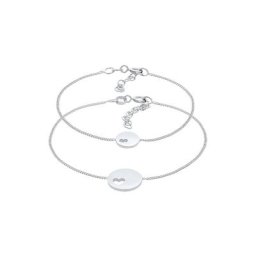 Elli Elli Armband Plättchen Herz Mutter Kind Set 925 Silber Armbänder & Armreife Damen
