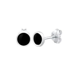 Elli Elli Ohrringe Basic Geo Kreis Emaille 925 Sterling Silber Damen