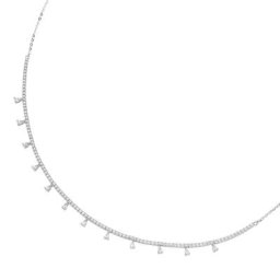 Smart Jewel Collier mit Zirkonia Steinen, Silber 925 Ketten Silber Damen