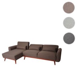 Sofa HWC-J20, Couch Ecksofa, L-Form 3-Sitzer Liegefläche Schlaffunktion Stoff/Textil ~ Variantenangebot
