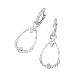 Smart Jewel Klappcreolen Tropfen, mit Zirkonia Steinen, Silber 925 Creolen Silber Damen