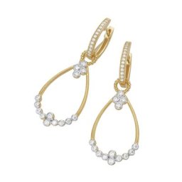 Smart Jewel Klappcreolen Tropfen, mit Zirkonia Steinen, Silber 925 Creolen Gold Damen