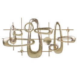Wanddekoration Gold Eisen Geometrisch Einteilig Handgemacht Modern Wandobjekt Wanddeko für Schlafzimmer Wohnzimmer Flur Küche Esszimmer