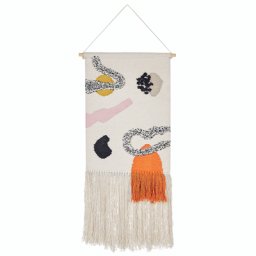 Wanddekoration Mehrfarbig Baumwolle und Polyester Handgemacht Boho Chic Wandbehang Wanddeko Türdeko Fensterdeko für Schlafzimmer Wohnzimmer