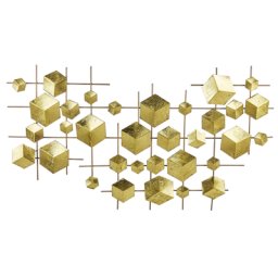 Wanddekoration Gold Eisen Geometrisch Einteilig Handgemacht Modern Wandobjekt Wanddeko für Schlafzimmer Wohnzimmer Flur Küche Esszimmer