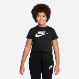 Nike Sportswear Big Kids' (Girls) Cropped T-Shirt schwarz