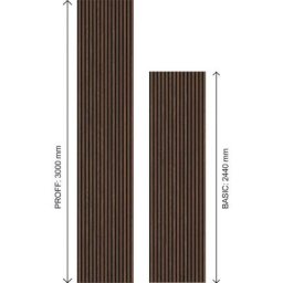 FibroTech Akustikpaneele BASIC / PROFF Smoked Oak , 3000 mm