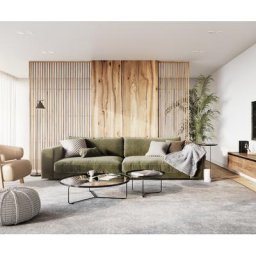 DELIFE Big-Sofa Cubico 290x120 Samt Olive, Big Sofas