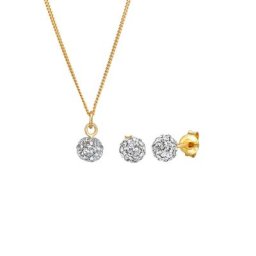 Elli Elli Schmuckset Basic Elegant Kristalle 925 Silber Schmuck-Set Damen