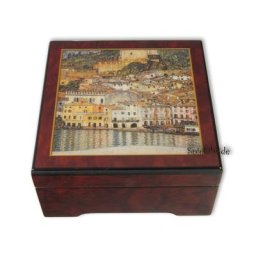 Bildlackdose Malcesine am Gardasee mit Spieluhr Melodie