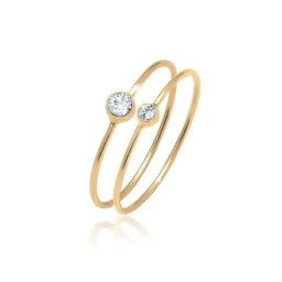 Elli Elli Ring Set Basic Trend Kristalle 925 Silber Ringe Damen