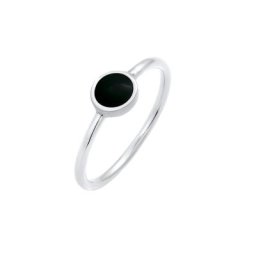 Elli Elli Ring Solitär Stapelring Emaille 925 Silber Ringe Damen