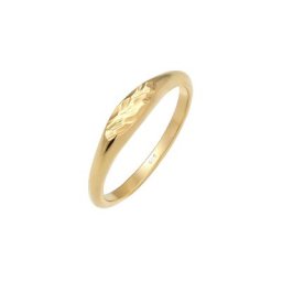 Elli Elli Ring Siegelring Oval Pinky Ring Gehämmert 925 Silber Ringe Damen