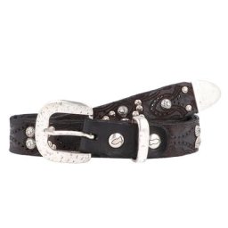 Campomaggi Nietengürtel Leder Gürtel Schwarz Damen