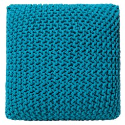 Pouf Seeblau Baumwolle Rechteckig Modern/Minimalismus