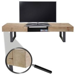 TV-Rack HWC-A15, Fernsehtisch, Tanne Holz rustikal massiv MVG-zertifiziert ~ Variantenangebot