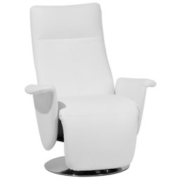 Sessel Weiß Kunstleder Metall Wohnzimmer