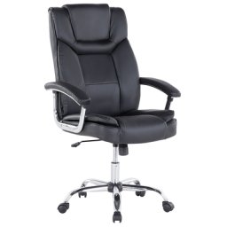 Bürostuhl Schwarz Kunstleder Höhenverstellbar Modern
