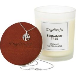 Engelsrufer Duftkerzen Schmuckkerze Bergamotte mit Kette Lebensbaum Schmuck-Set 200 g