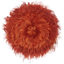 Flauschige Wanddekoration Orange Ø 60 cm Rund Modern