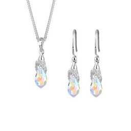 Elli Elli Schmuckset Kristalle 925 Sterling Silber Schmuck-Set Damen