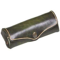 Mika Brillenetui Leder 16 cm Sonnenbrillen Grün