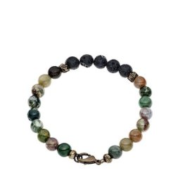 Mey & Edlich Herren Echtstein-Armband grün L, M