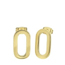 Lucardi Ohrringe, Edelstahl, vergoldet (750 Gold), Honore Damen