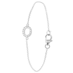 Lucardi Silberarmband, Buchstabe mit Zirkonia - r Armbänder & Armreife Damen