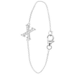 Lucardi Silberarmband, Buchstabe mit Zirkonia - r Armbänder & Armreife Damen