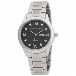 Lobstein & Söhne® ""Leopold"" Uhr silber/schwarz