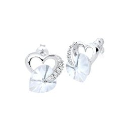 Elli Elli Ohrringe Herz Liebe Kristalle 925 Silber Honey Damen