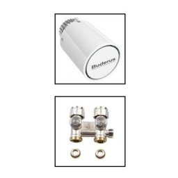 Buderus Logatrend Zubehörset Thermostatkopf mit Hahnblock, 7739602314,