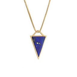 Elli PREMIUM Elli PREMIUM Halskette Lapis Lazuli Dreieck Anhänger Edelstein 925 Silber Ketten Damen