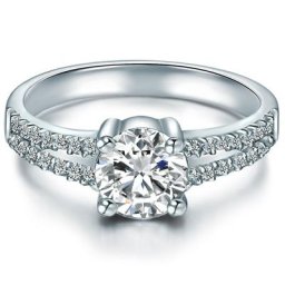 Trilani Ohrstecker Sterling Silber Zirkonia in Silber Ringe Damen
