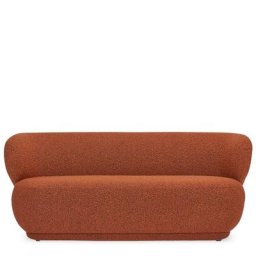 2-Sitzer Sofa GIULIA - 2-Sitzer Sofa, Bouclé Stoff in Rostrot, B170