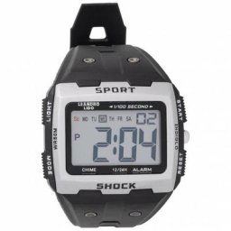 LEANDRO LIDO ""Sterpeto"" Unisex Sport Uhr silber/schwarz